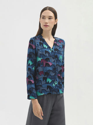 Wild Horses Print Blouse