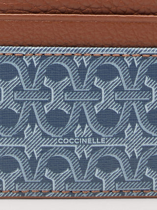 Coccinelle Loreen Denim Coated Monogram Card Holder