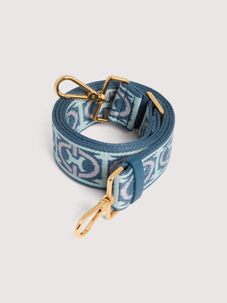 Coccinelle Monogram Tricolor Shoulder Strap with Gold Details